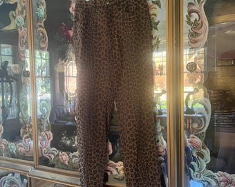 90s Fendi Leopard Pants Bella Hadid