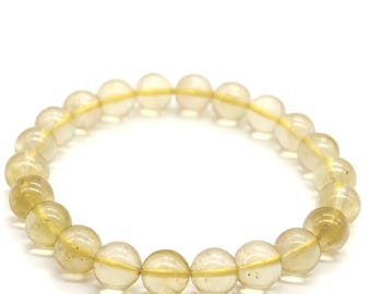 Libyan Gold Desert Glass Single-Loop Bracelet, Wrist Size around 17cm,Diameter around 1cm,A Cosmic Gift Spanning 29 Million Years