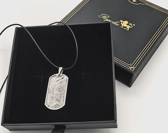 Natural Iron Meteorite Pendant Necklace: Space Jewelry Gift