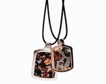 Pallasite Meteorite Pendant: 4.5 Billion Year Old Crystal Jewelry