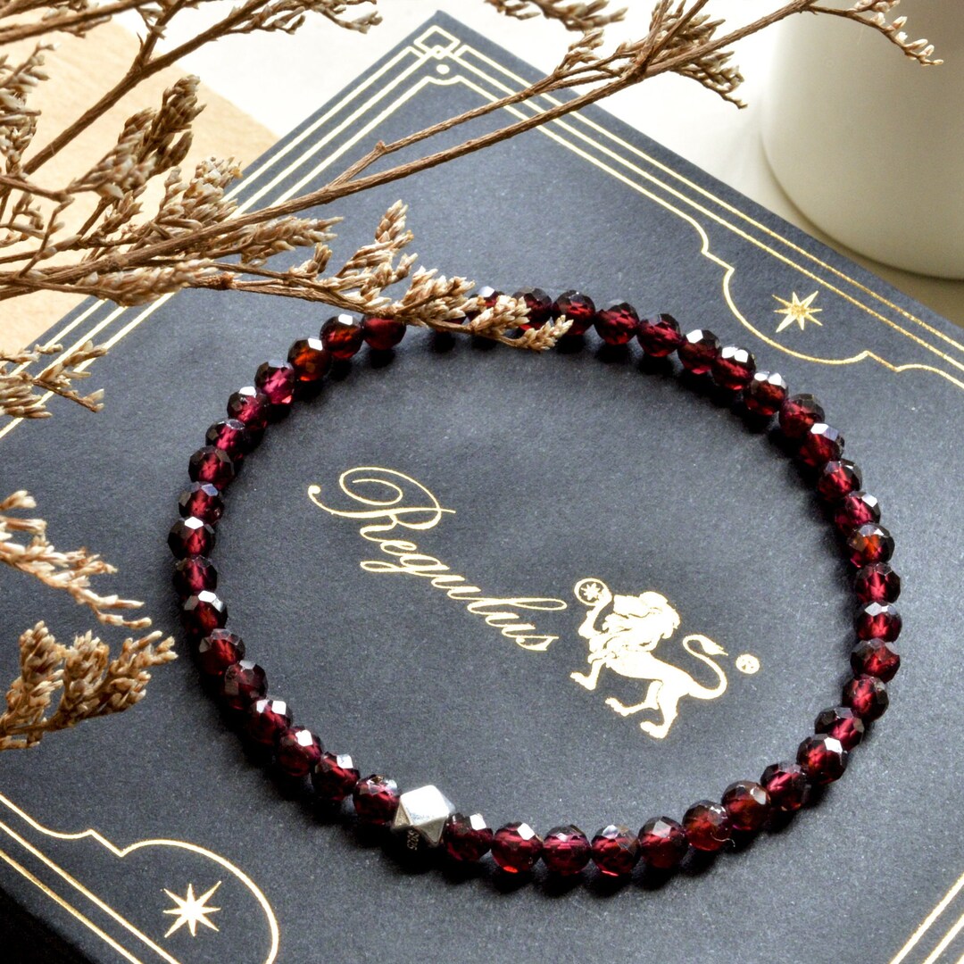 Braceletfaceted Glitter Red Etsy