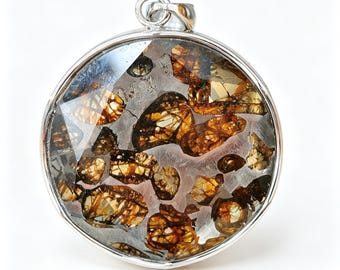 Pallasite Meteorite Pendant,A Romantic Collectible from the Cosmos,There are 3 models——20cm，30cm，40cm