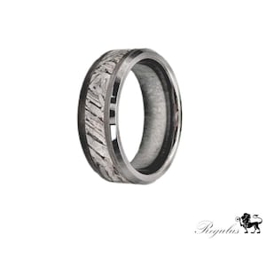 Iron meteorite,Tungsten,Wedding ring,engagement ring,A niche meteorite Ring,Meteorite jewelry,Holiday gifts