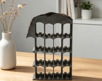 Muonionalusta Meteorite Specimen,Honeycomb Cut Specimen Desktop ornaments, Size:8.9×14.7×3cm,Widmanstätten Pattern, Cosmic Desktop Decor