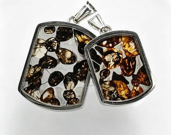 Genuine Pallasite Pendant – Outer Space Pallasite Meteorite, One of a Kind Cosmic Jewelry, Unisex Celestial Gift