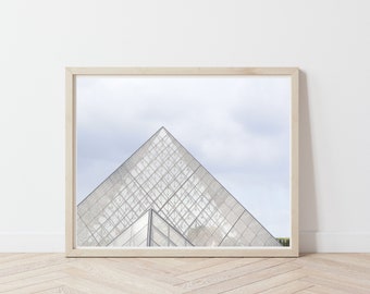 Louvre Pyramid, Louvre Print, Louvre Museum, Paris Fine Art Photography, Paris Museum Wall Art, Pastel Wall Art Prints, Bright Art Prints