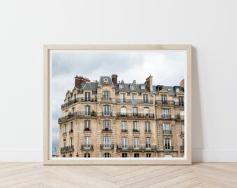 Paris Apartment Building Photography: Moody Parisian Architecture Art Print