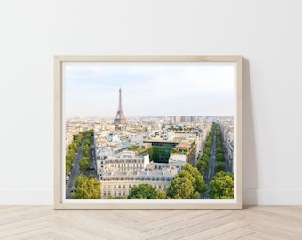 Paris Photography, Eiffel Tower Print, Bohemian Bright, Paris Eiffel Tower, Paris Skyline, France Travel Photography, View of Paris, Photo