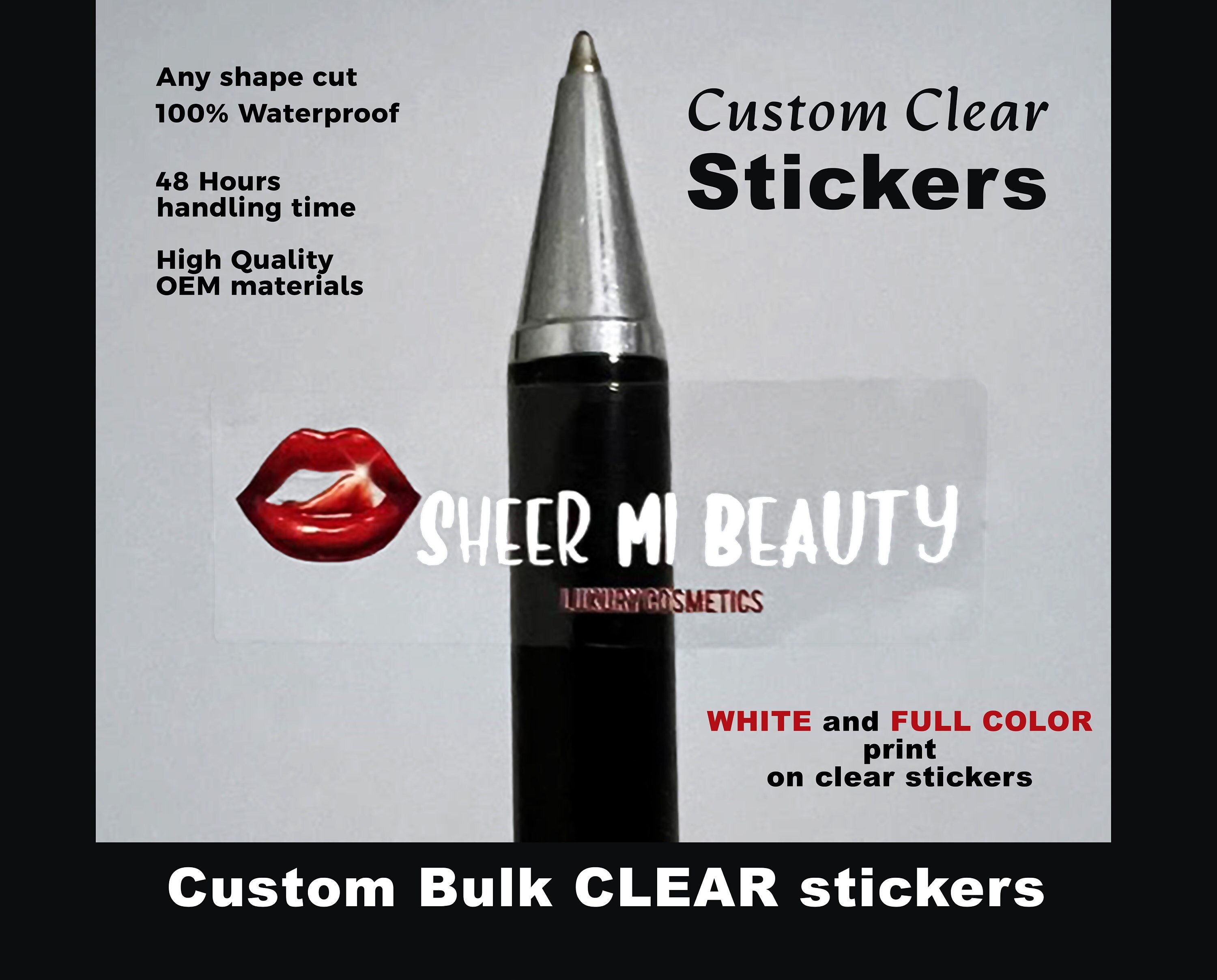 Clear stickers - Free shipping