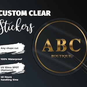 Personalized Clear Stickers: Waterproof Vinyl Labels, Custom Business Stickers