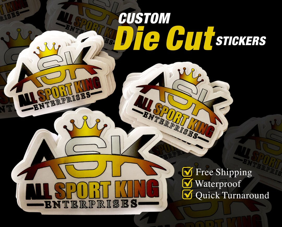 Custom Die Cut Vinyl Stickers: Waterproof Logo Labels - Etsy