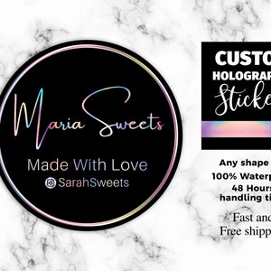 Custom Holographic Stickers: Rainbow Vinyl Labels