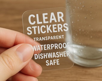 Custom Clear Stickers: White Ink, Waterproof Vinyl