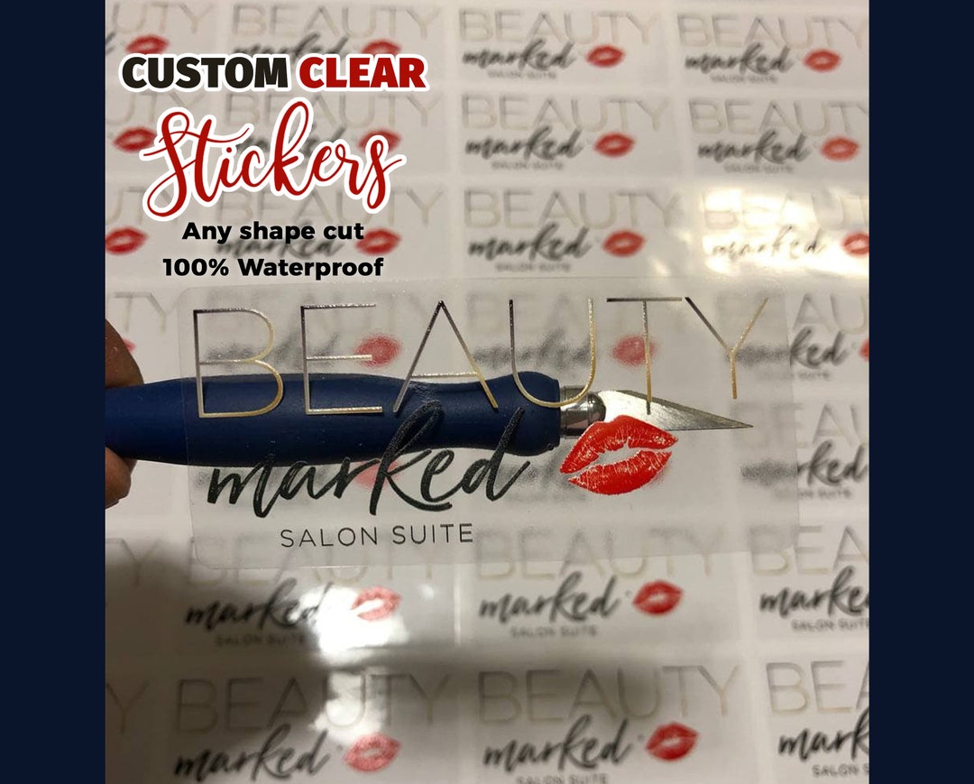 Custom Clear Die Cut Logo Stickers: Waterproof Vinyl Labels - Etsy