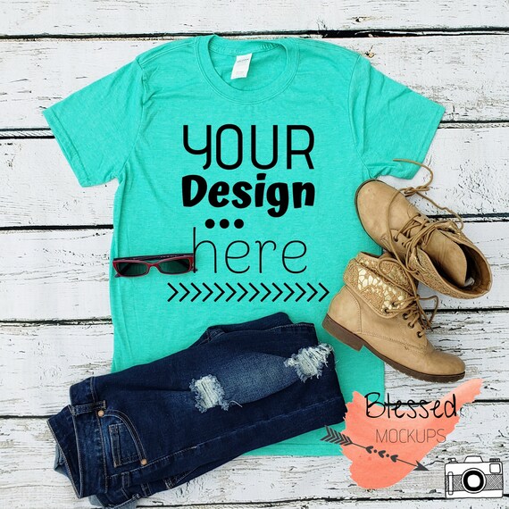 Download Free Seafoam Green T-Shirt Mock Up Blank Shirt Mockup ...