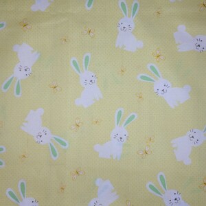 Easter Bunnies Cotton Fabric cut in 1/2 yard