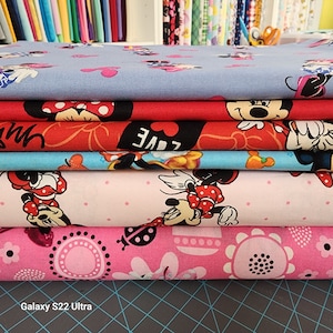 Minnie Mouse Cotton Fabrics sold by 1/2 yard