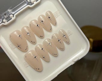 ニュートラル スプリンクル つけ爪セット | つけ爪 | ネイル | グリッター ネイル | ビアブ ネイル | グルー オン つけ爪 | プレスオン | プレスオン ネイル |