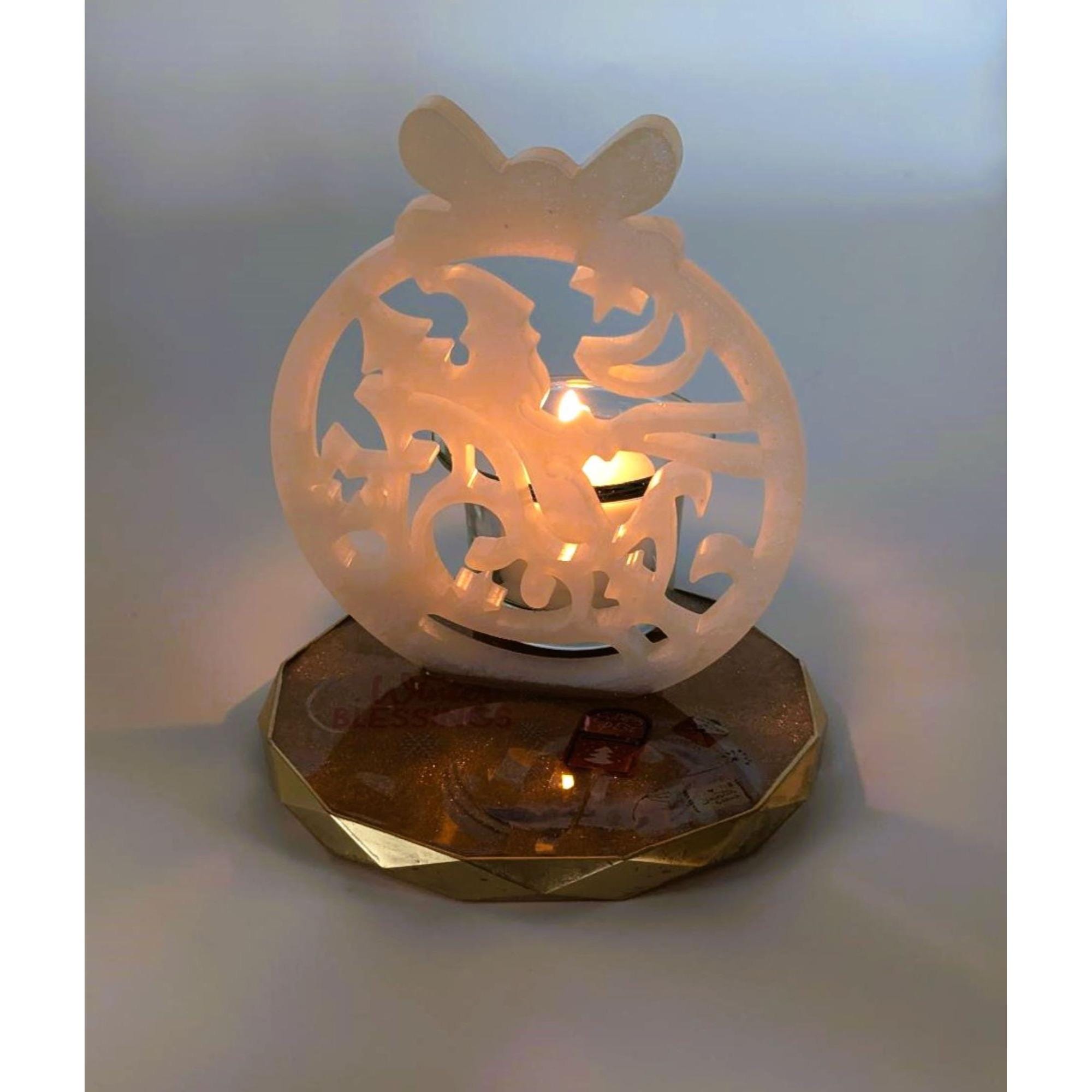 DECORATED TEA LIGHT HOLDER (SET OF 2) main image 1