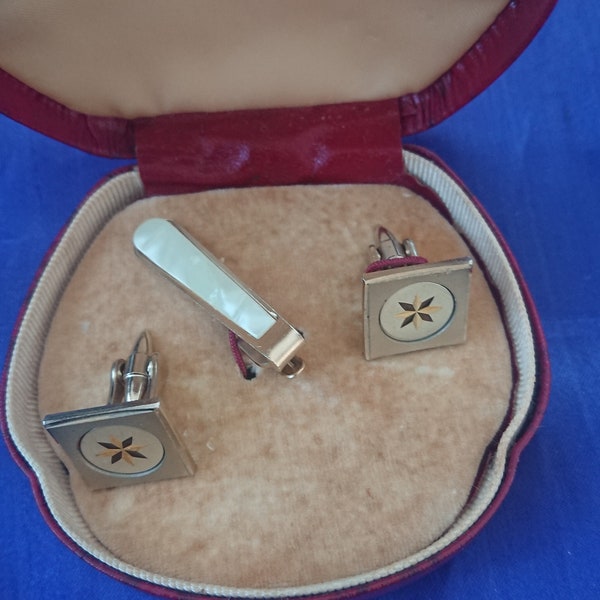 Vintage Stratton unused matching cufflinks and tie pin