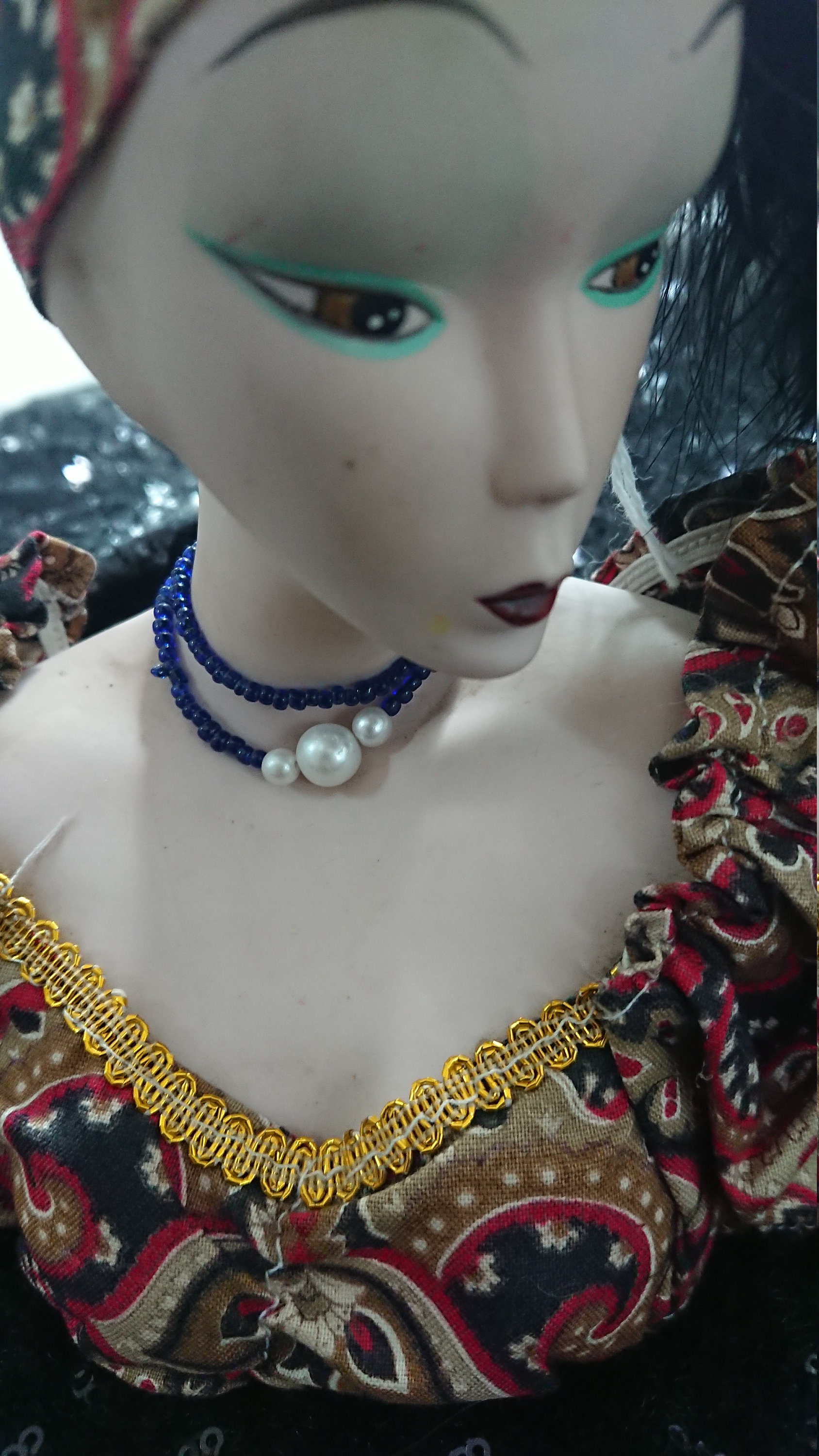 Vintage porcelain lady head ornament Etsy