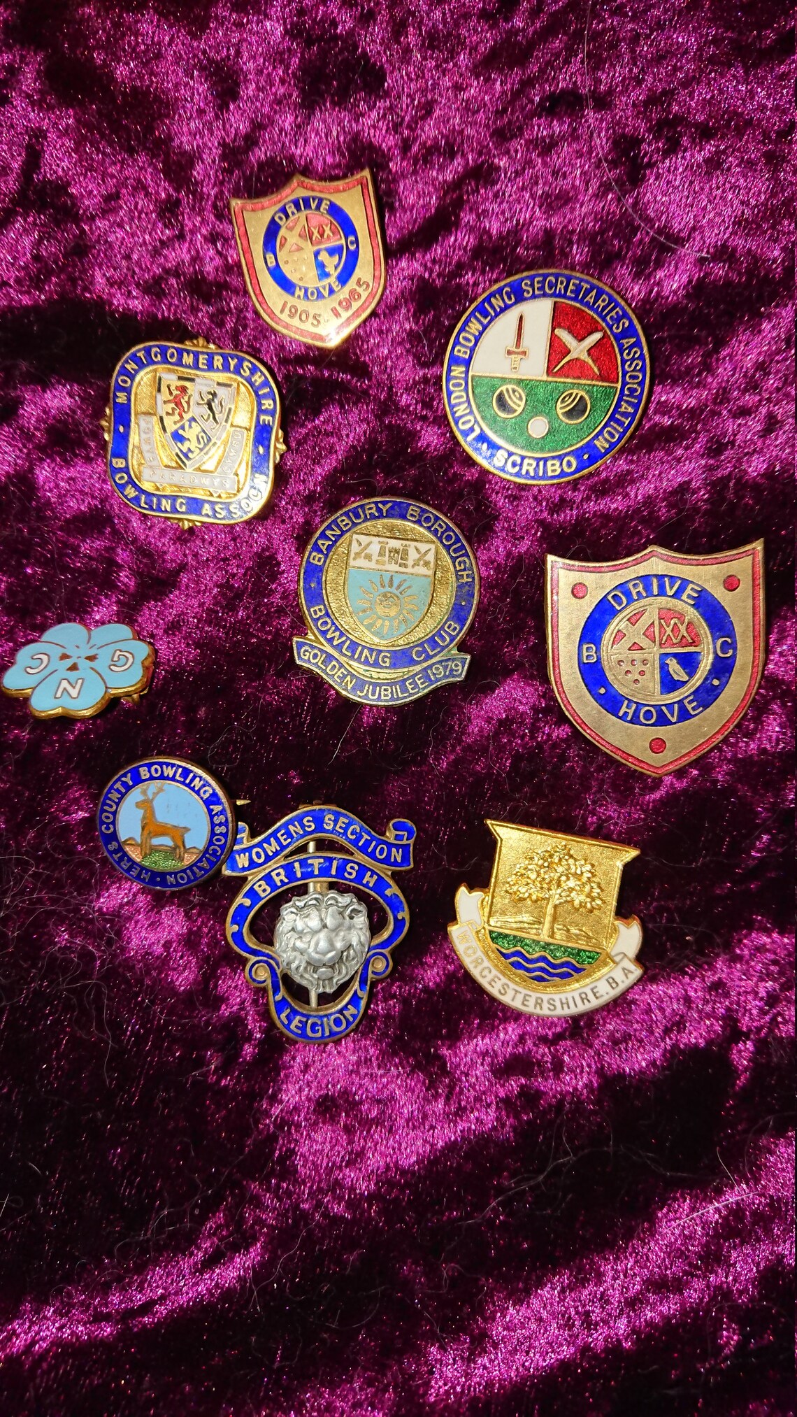 Vintage Enamel badges Etsy
