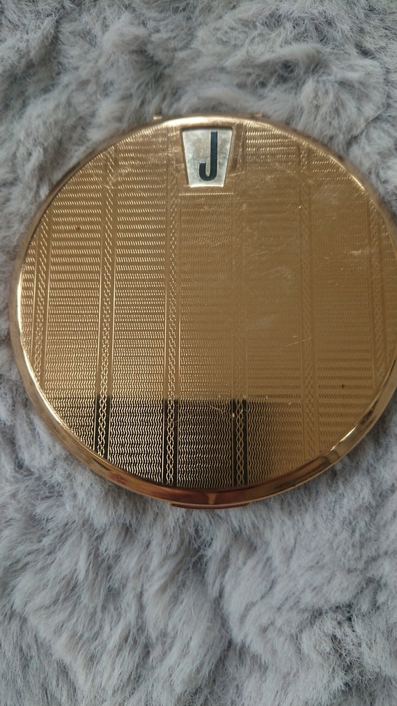 Gorgeous unused Stratton powder compact with J si… - image 1