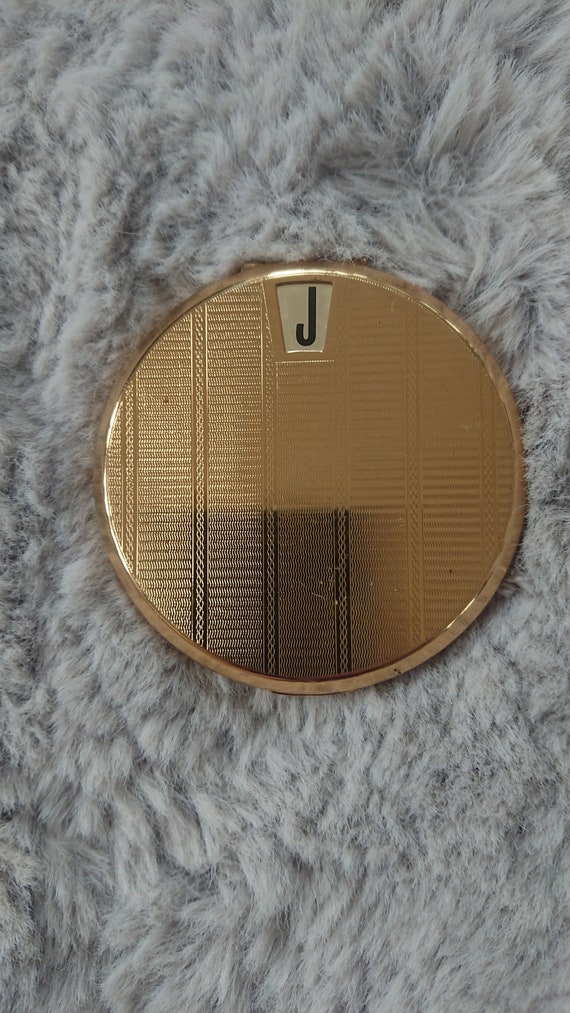 Gorgeous unused Stratton powder compact with J si… - image 2