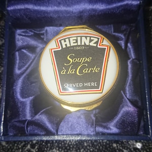 Rzadkie emalie Alastor Heinz zupa a la carte wiktoriańskie emalie zegar pojemnik na pigułki
