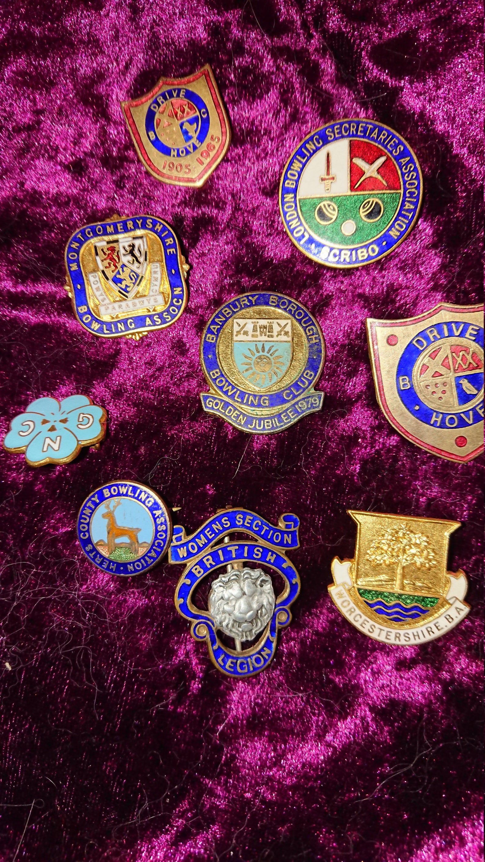 Vintage Enamel badges Etsy