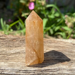 Gold Rutilated Quartz Point 1.85 Inches