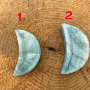 Aquamarine Moon Bowls 2.99 - 3.21 Inches Long
