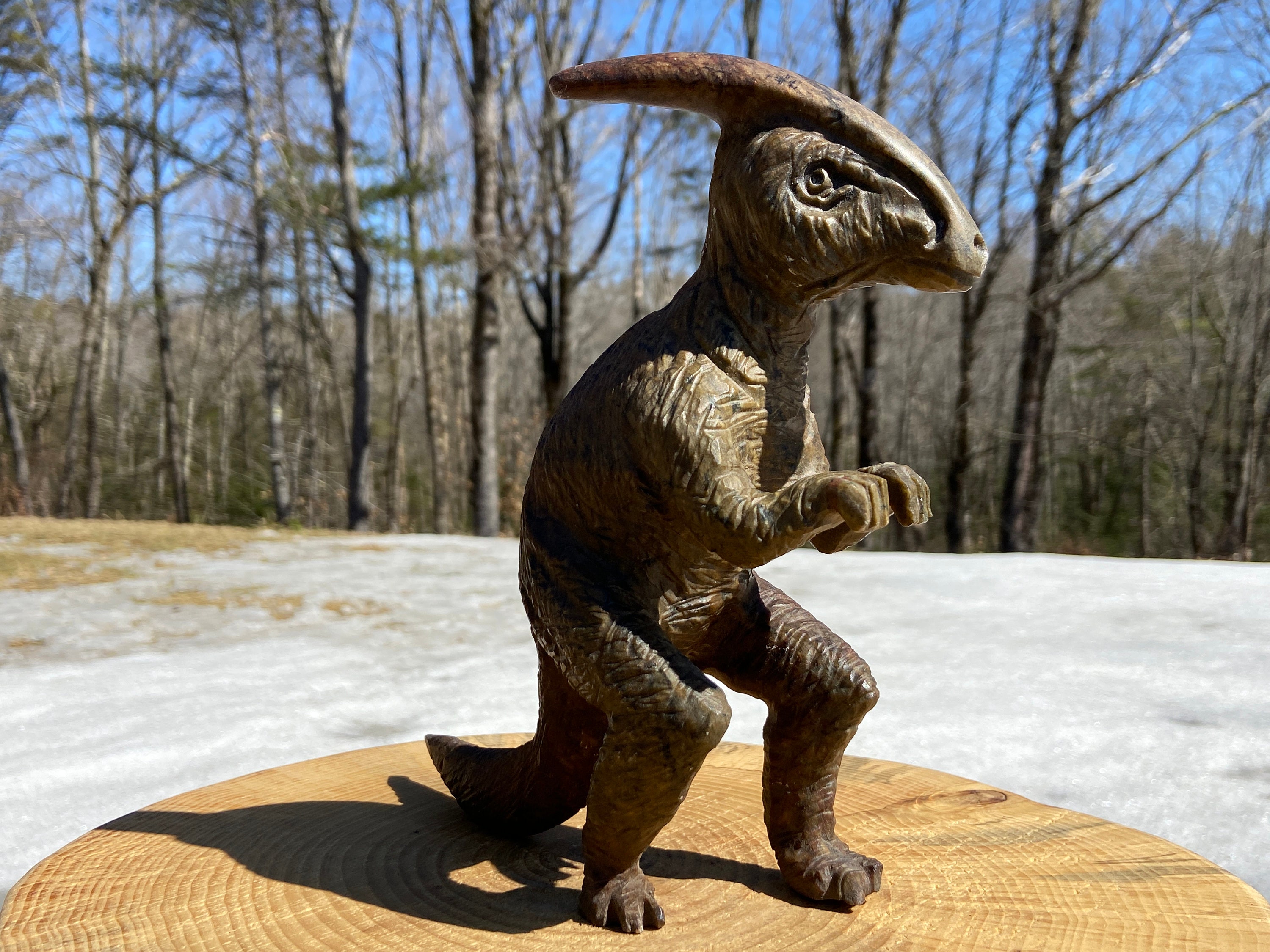 Large Soapstone Parasaurolophus Dinosaur Carving 8.50 Inches Etsy