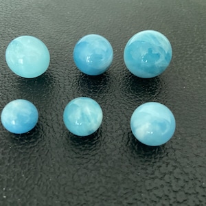 Mini Aquamarine Spheres 14-25mm