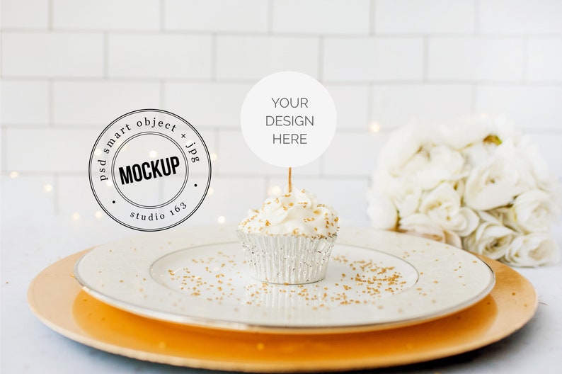 Download Cupcake Topper Mockup Wedding Mockup Blank Cupcake Mockup | Etsy