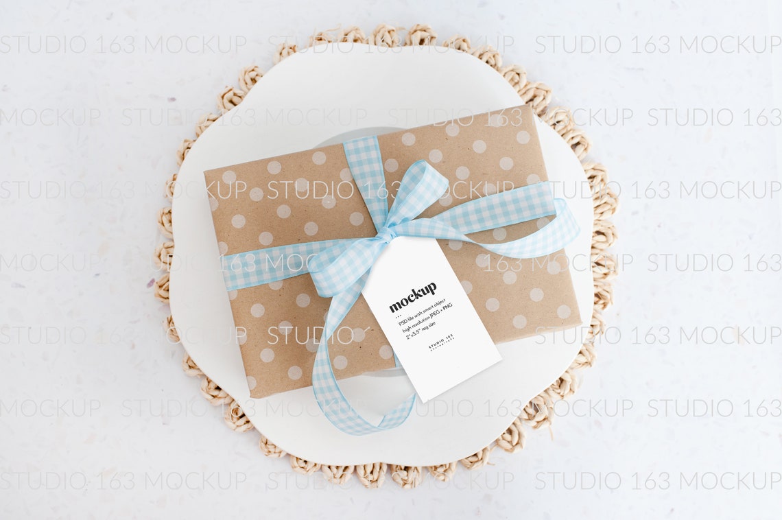 Download Gift Favor Tag Mockup 2x3.5 Sac Sticker Label Mockup Kraft | Etsy