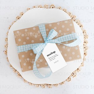 Download Gift Favor Tag Mockup 2x3.5 Sac Sticker Label Mockup Kraft | Etsy