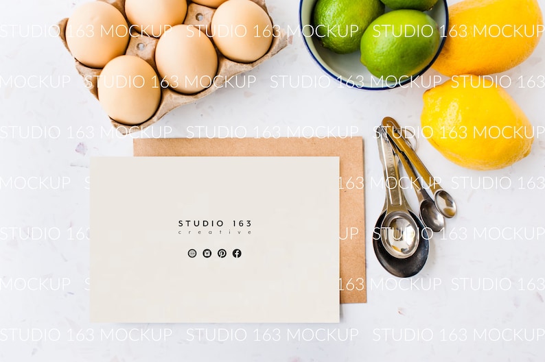 Download Recipe Card Mockup 4x6 Card Mock Up 4x5 Card Table Card | Etsy