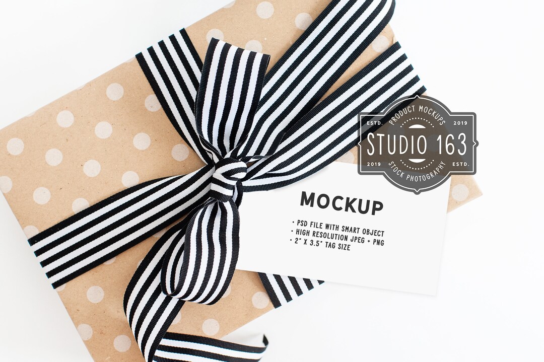 2x3.5 Gift Tag Mockup Favor Bag Sticker Label Mockup Etsy