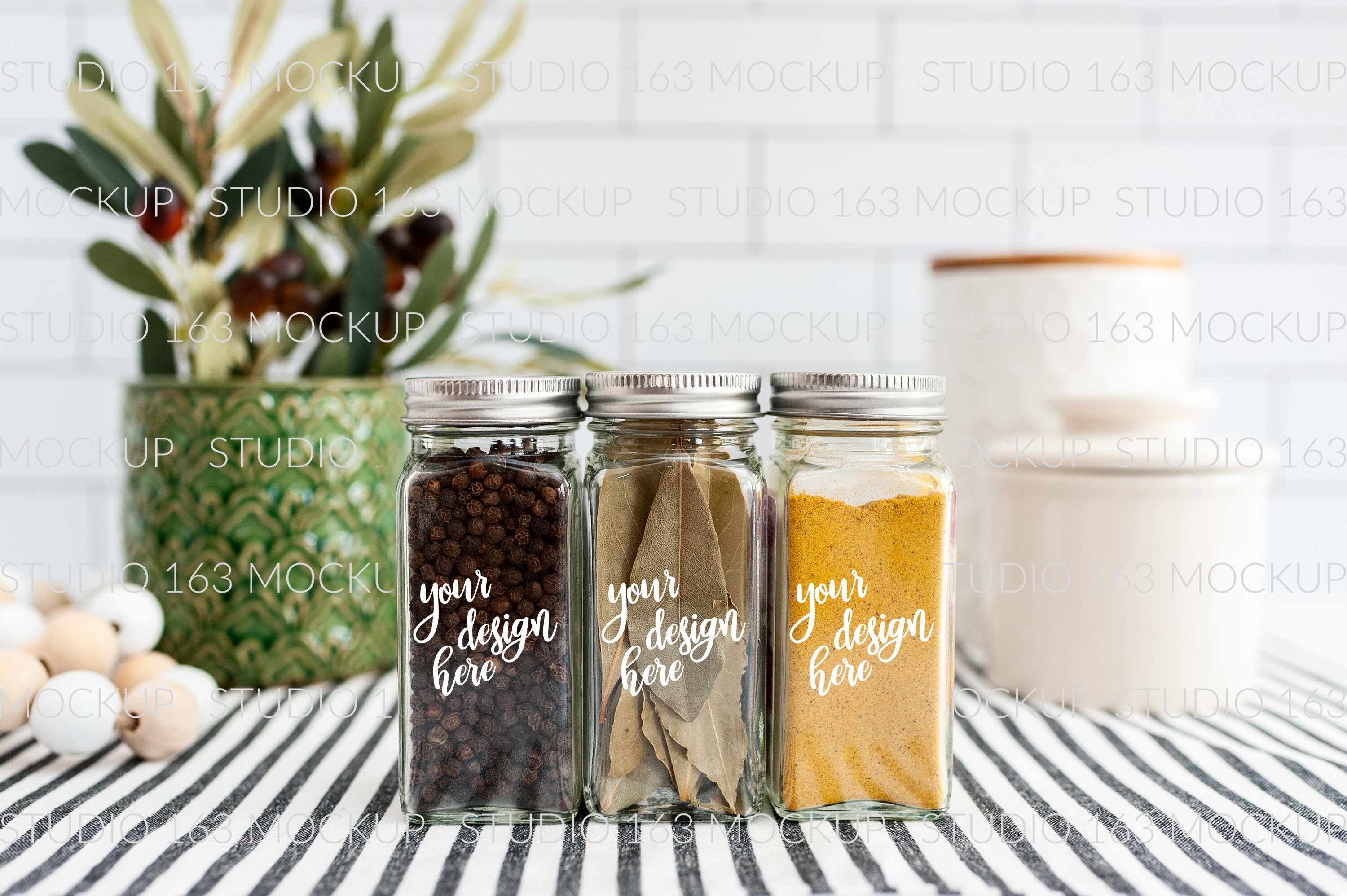 Download Spice Jar Mockup Glass Jar Mockup Kitchen Add Your Design ...
