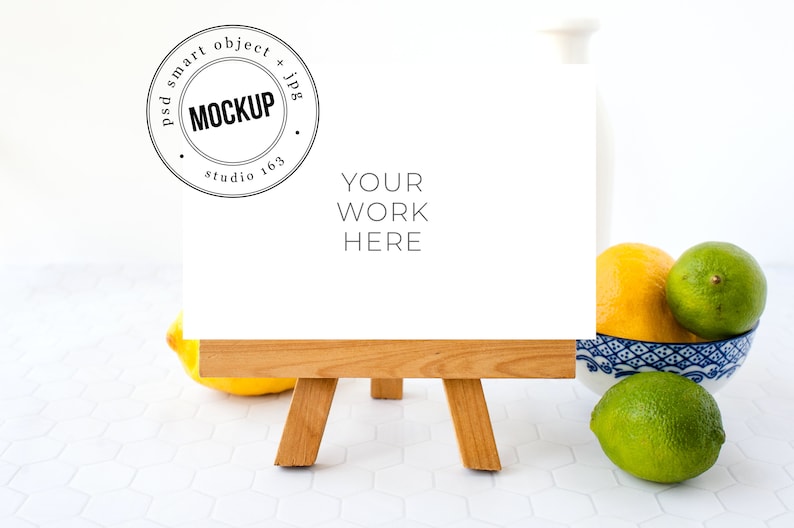 Download Recipe Card Mockup Kitchen Mock Up Table Card Mockup Lemon | Etsy