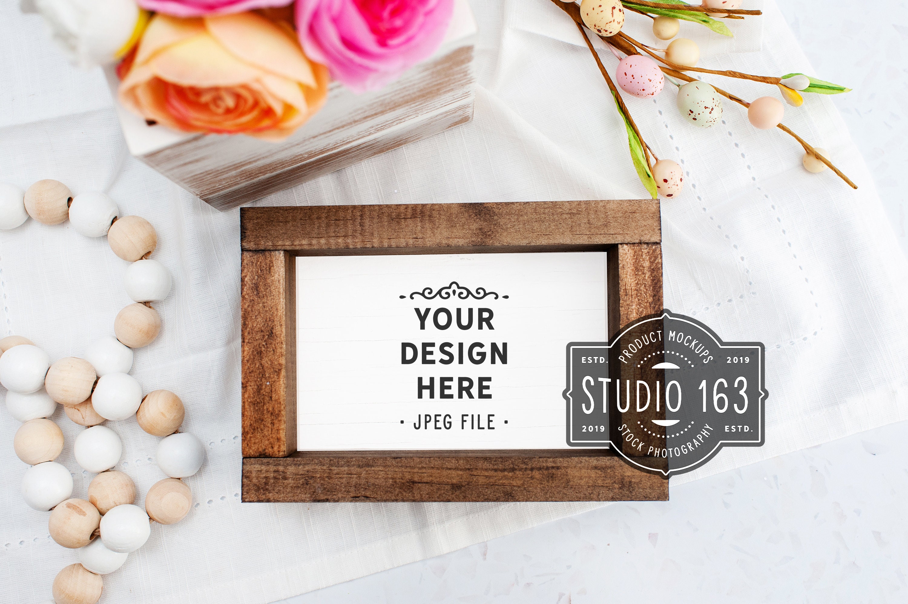 Download Wood Sign Mockup 3.5x5.5 Blank Wood Sign Farmhouse Frame | Etsy