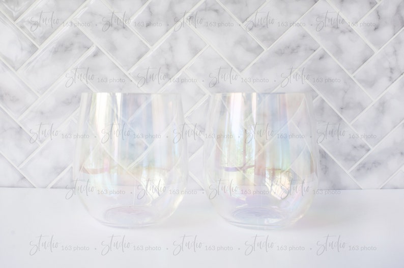 Download Blank Wine Glass Tumbler Mockup Iridescent Glass Mockup ...