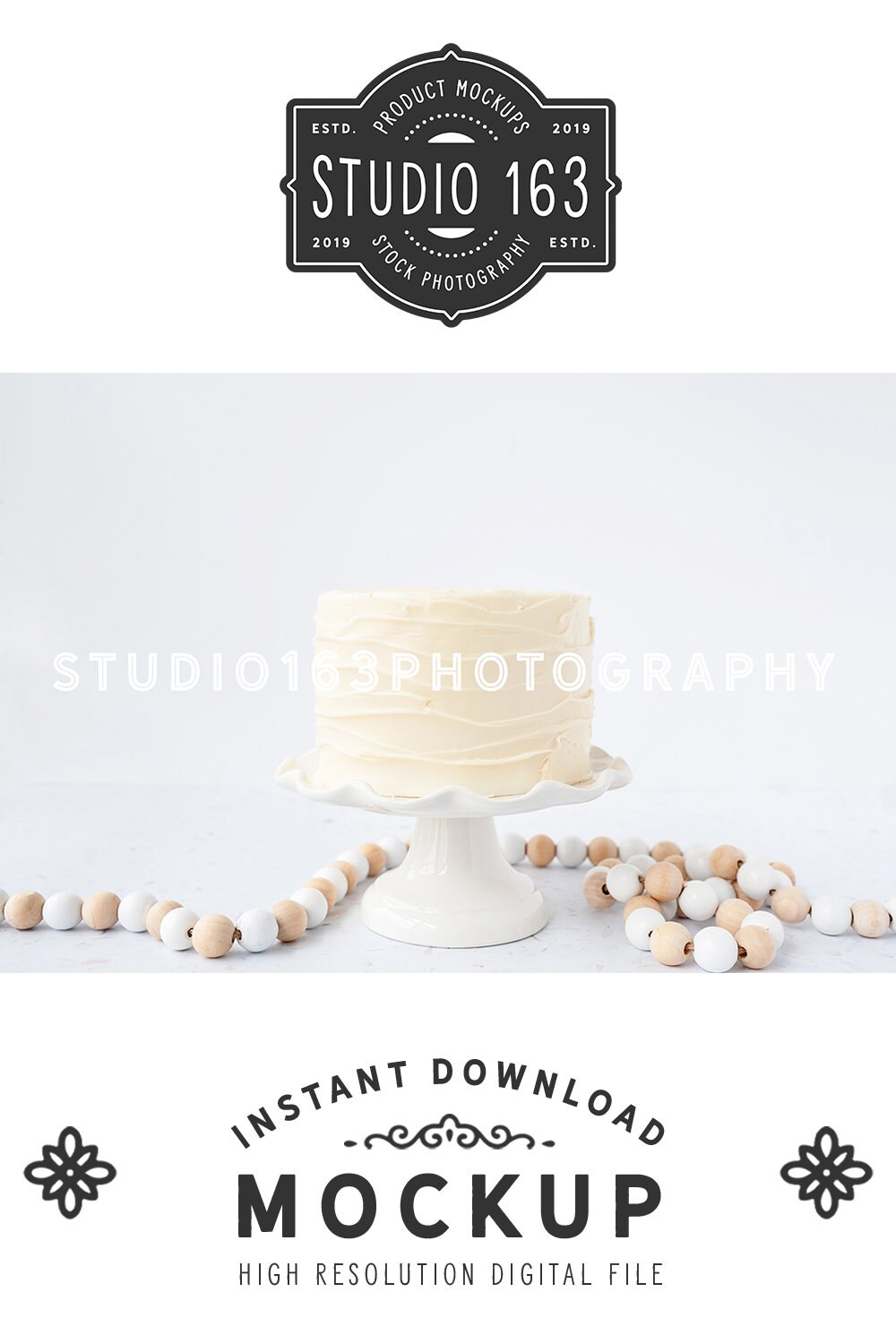 Download Cake Topper Mockup Cake Photo White Cake Mockup Blank Cake ...