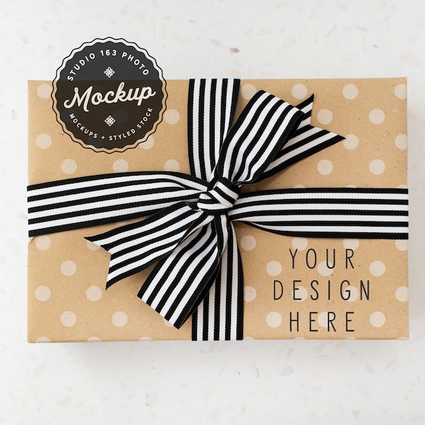 Gift Tag Mockup | Present Mockup | Sticker Mockup | Package Label Mockup | JPEG File | Styled Stock Photo