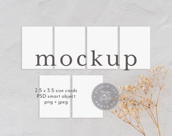 2.5x3.5 Card Mockup: ACEO, ATC, Place Card (Digital Download)