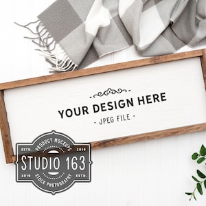 8x24 Wood Sign Mockup, Blank Wood Sign, Farmhouse Style Sign Mockup, Styled Stock Photography, Add Your Design, JPEG, INSTANT DOWNLOAD
