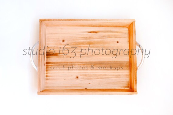 Wood Tray Mockup Kitchen Mockup Flat Lay Simple Modern Etsy