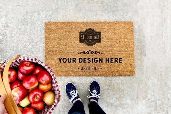 Coir Doormat Mockup, Fall Mockup, Apple Basket, Brown Rug Mockup, Farmhouse  Style Mockup, Flat Lay Mockup, Stock Photo, Add Your Design - Etsy