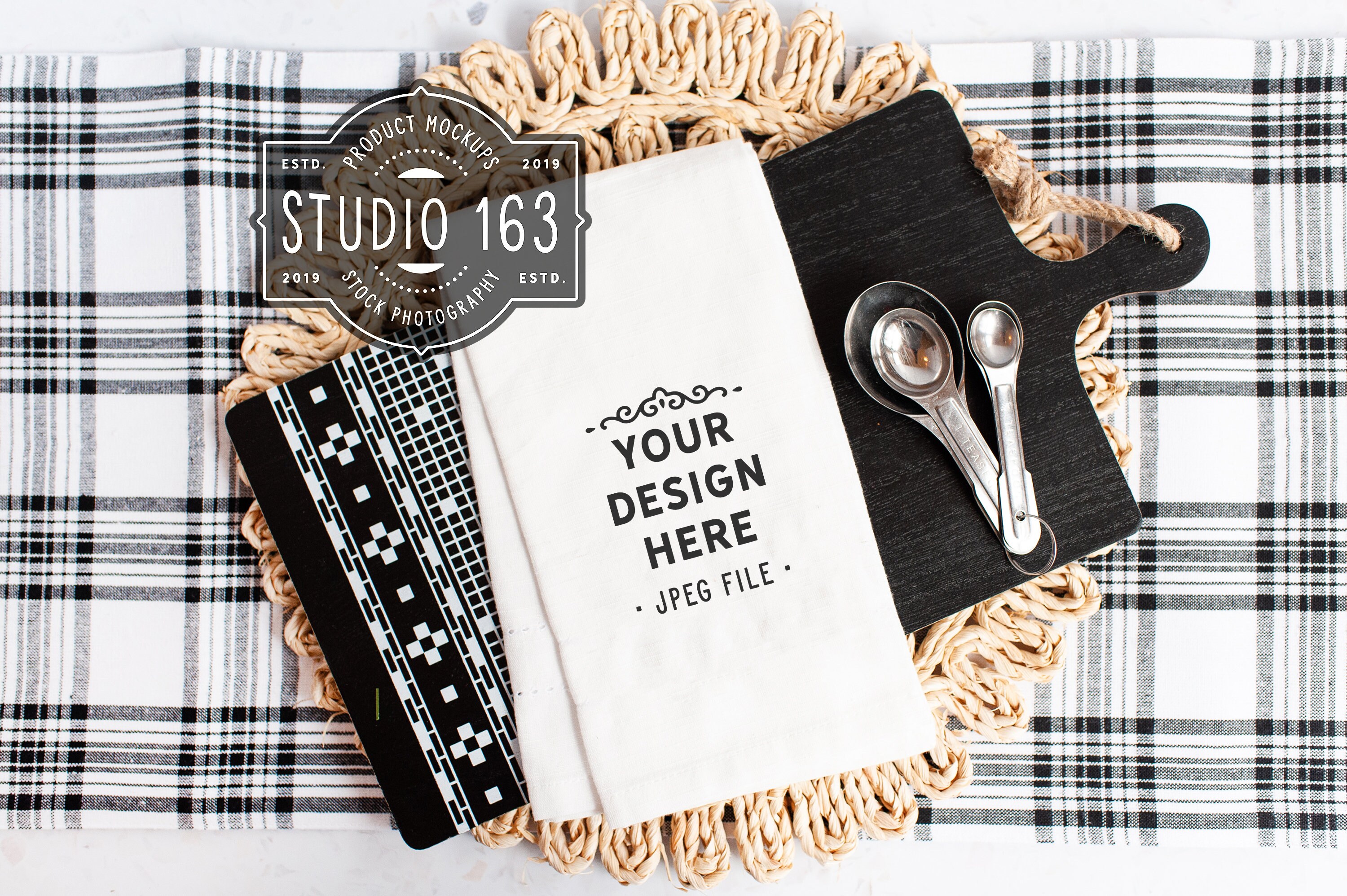 Download KitchenTowel Mockup Blank White Towel White Flour Sack Tea ...
